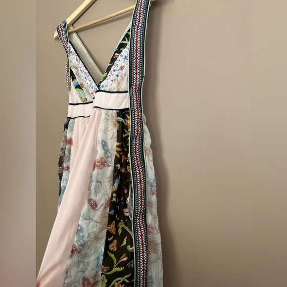 {Altar'd State} Sleeveless Boho Mixed Media Floral Maxi Dress - Womens Small - Picture 4 of 10